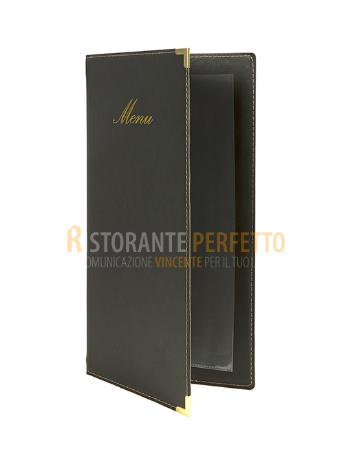 Porta menu A5 serie classic nero - Ristorante Perfetto