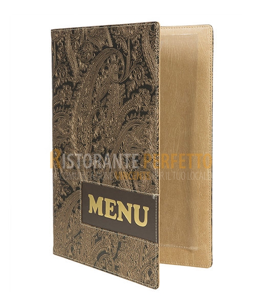 Box con 10 Porta menu arabesque A4 - Ristorante Perfetto